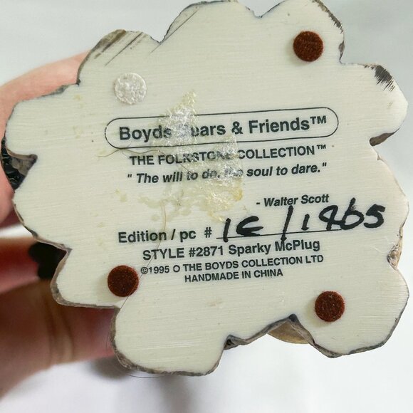 Boyd's Bears and Friends 1st Edition Sparky McPlug 1995 Vintage - Picture 9 of 12